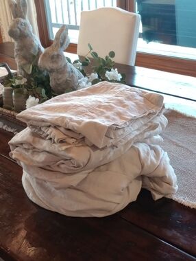 Quince Premium Natural Linen Sheet Set - King